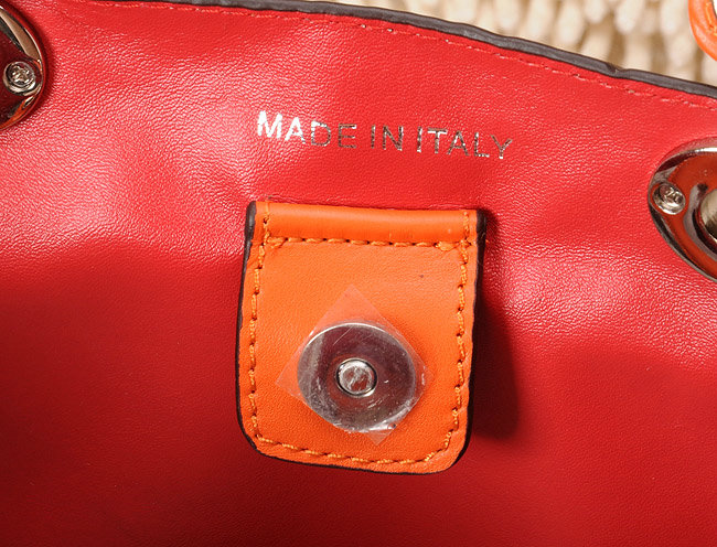 Christian Dior diorissimo nappa leather bag 0901 orange with silver hardware